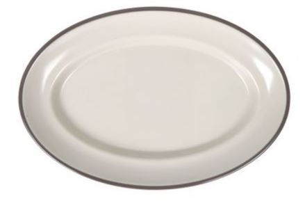 BANDEJA OVAL 25.5CM SOTAVENTO CASTANHO